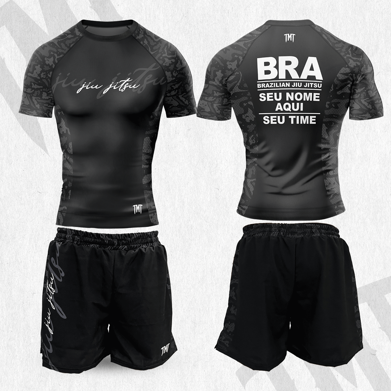 RASHGUARD + BERMUDA NOGI CAMUFLAGE BLACK