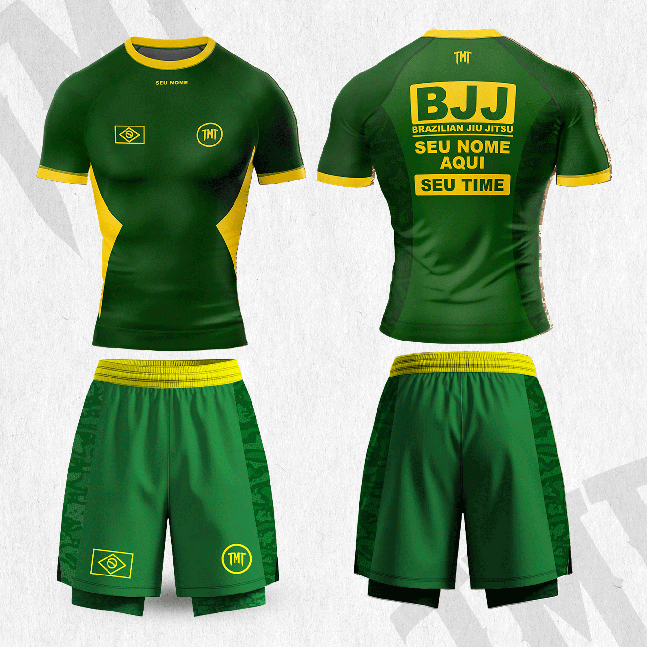 RASHGUARD + BERMUDA NOGI TMT DARK GREEN