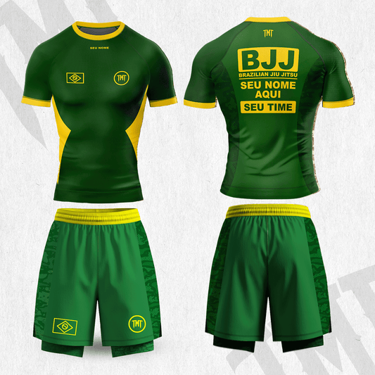 RASHGUARD + BERMUDA NOGI TMT DARK GREEN