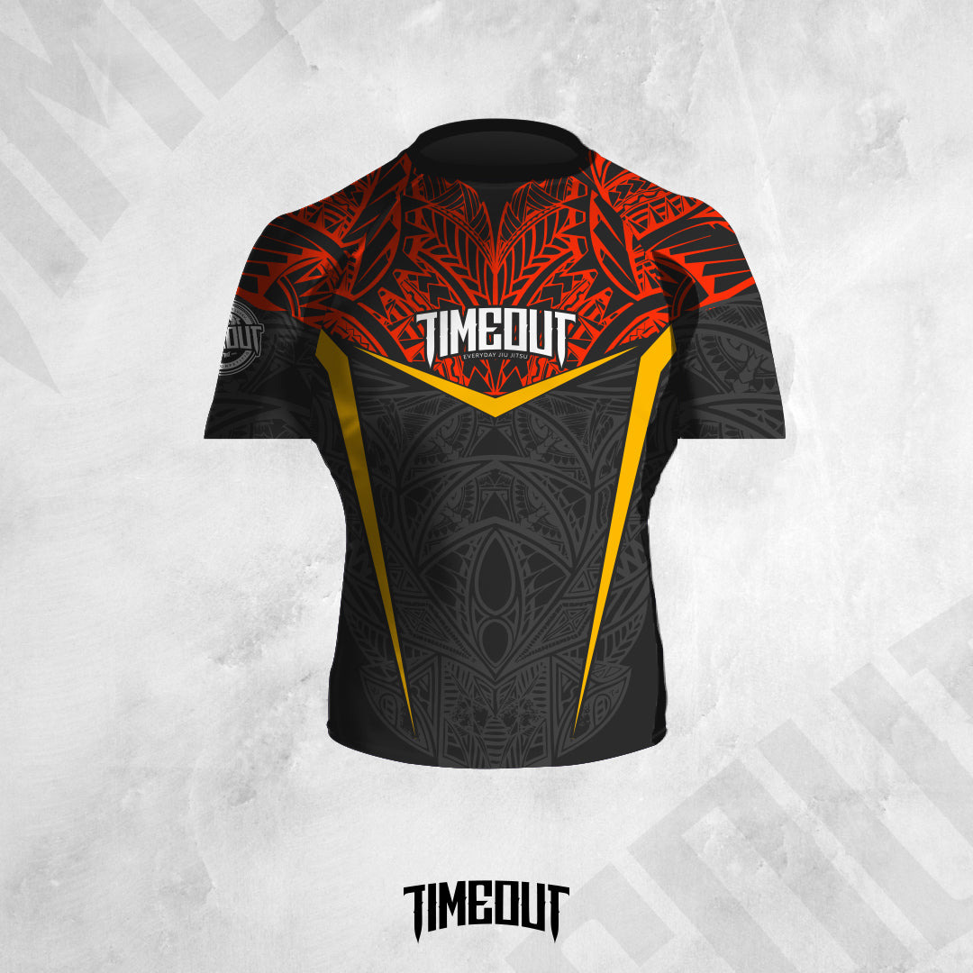 Rashguard Tribal Red